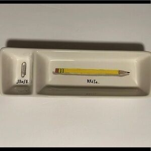 Rae Dunn tray “write & stash”